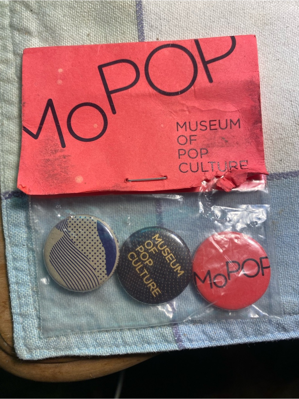 New In Package MOPOP Museum of Pop Culture 3-Button Set